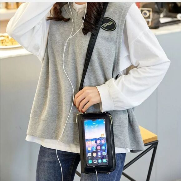 RFID Blocking Wallet for Women's Touch Screen Handbag Cell Phone Purse Crossbody - Picture 1 of 8